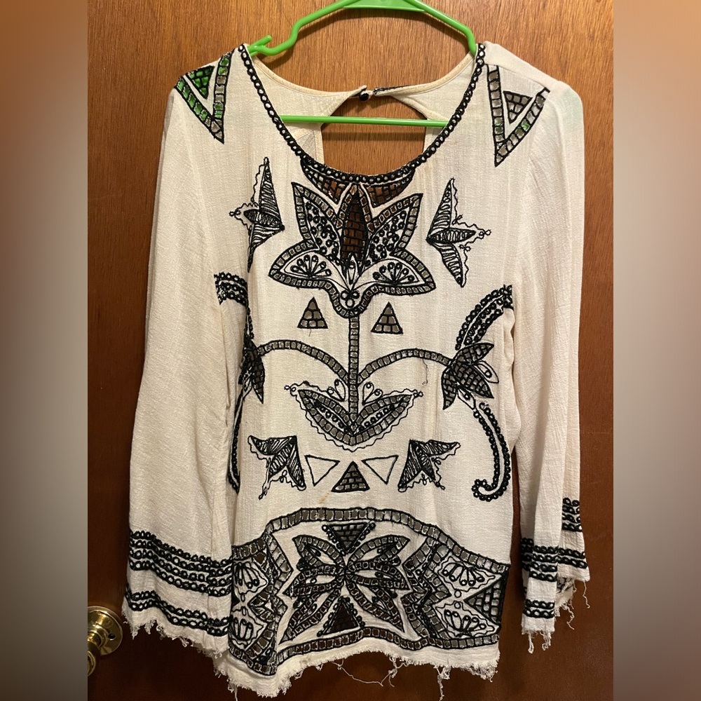 Free people embroidered top
